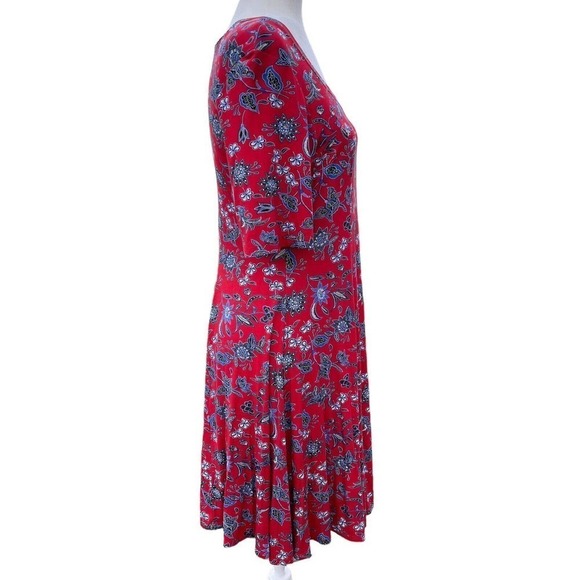 Karen Kane Women’s A-line Red Paisley Floral Mini Dress Size Medium NWT - Picture 8 of 14